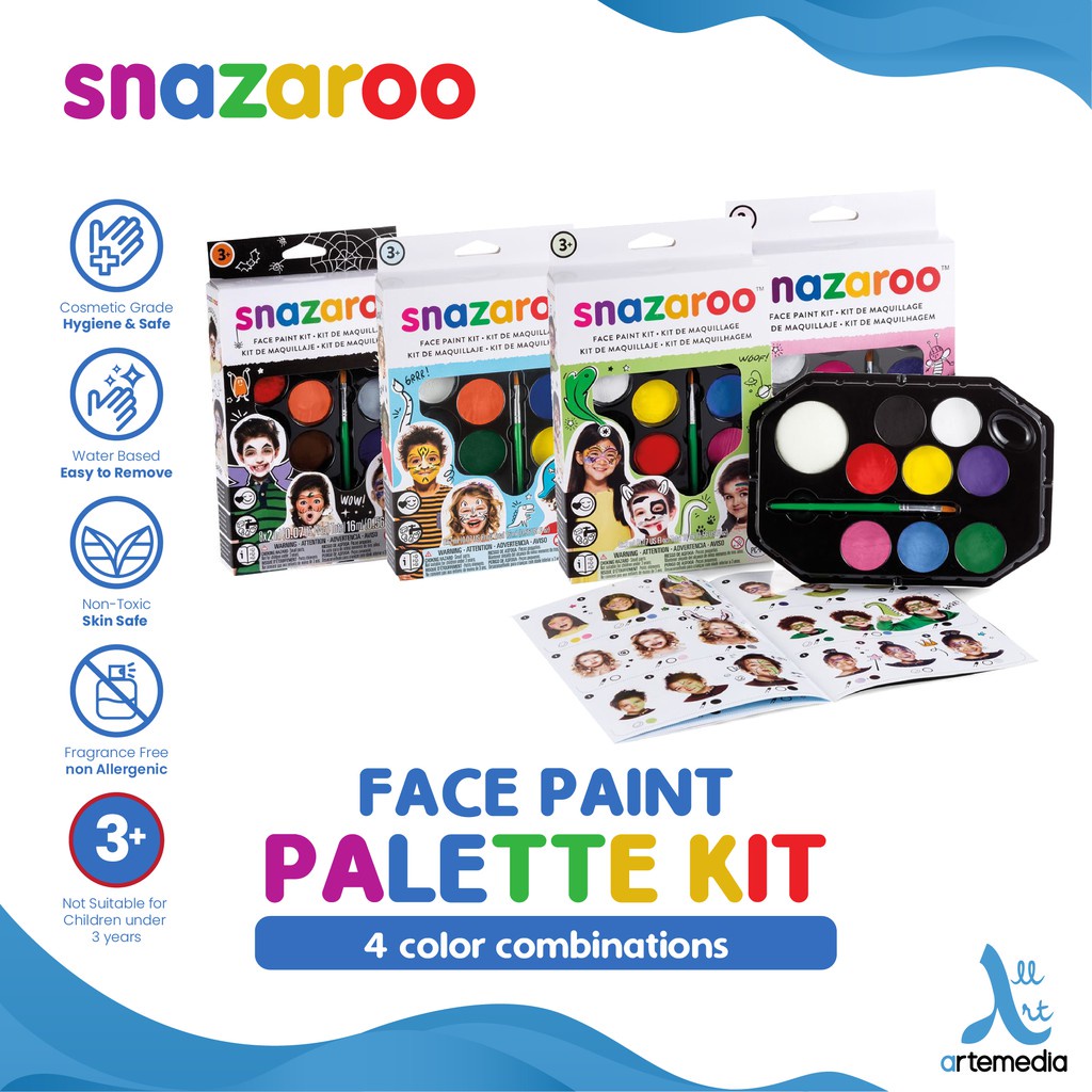 Jual Snazaroo Face Body Paint Palette Kit Set Makeup Cat Muka dan Cat