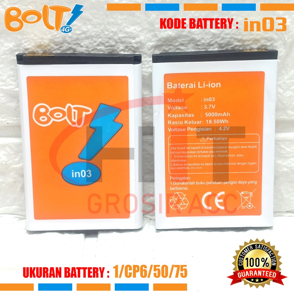 Baterai Battery Modem Mifi BOLT Aquila Max Ultra LTE IN03 , inO3 BL1