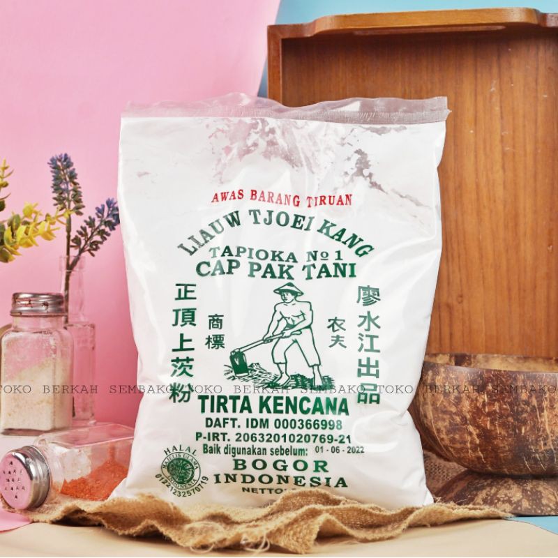 

Tepung Liauw Tjoei Kang Cap Pak Tani 1kg / Sagu Tani Tapioka