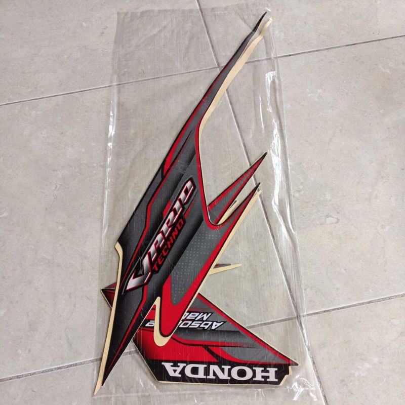 striping stiker les body Vario techno 110 2010 hitam