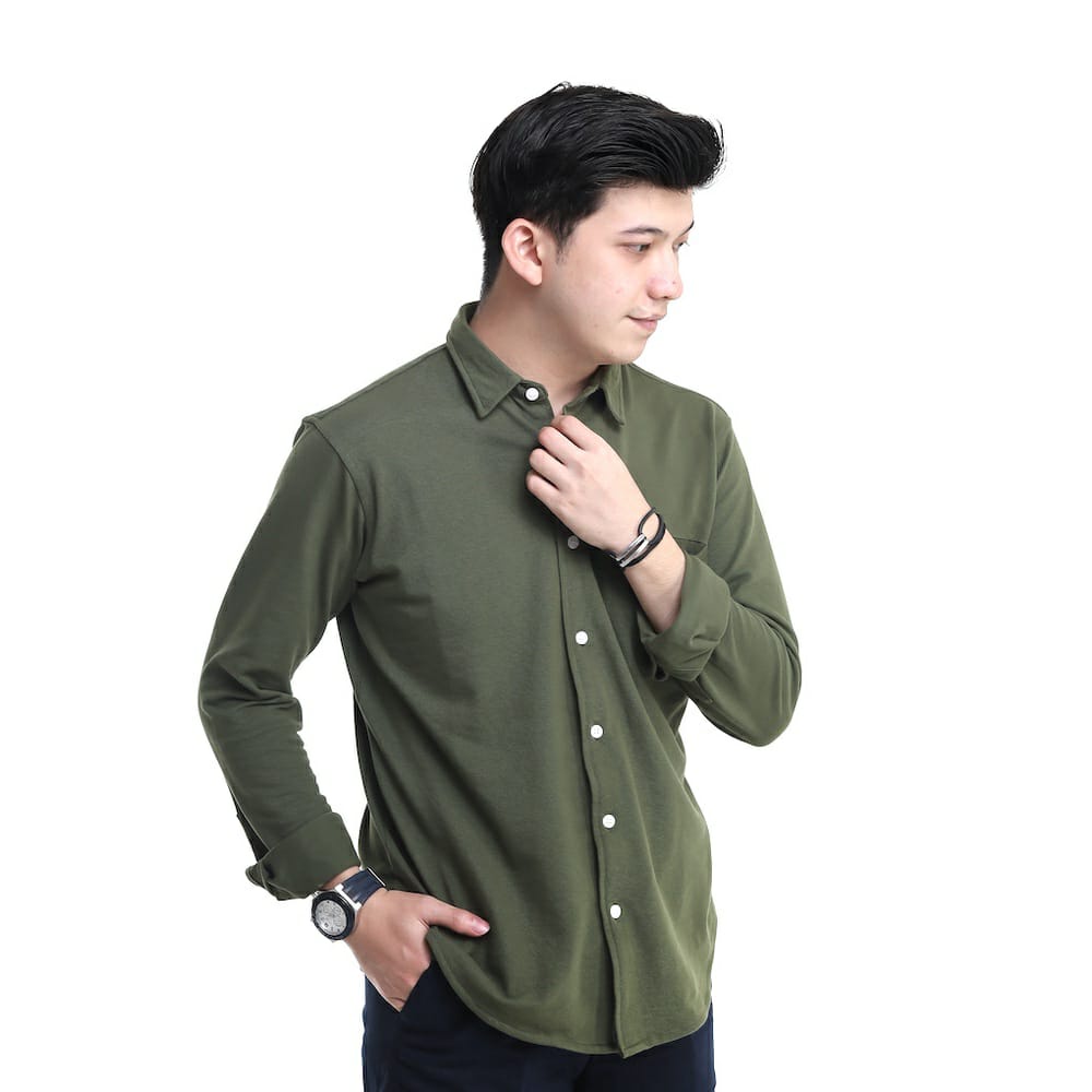 cottongo kemeja pique panjang thermal all variant