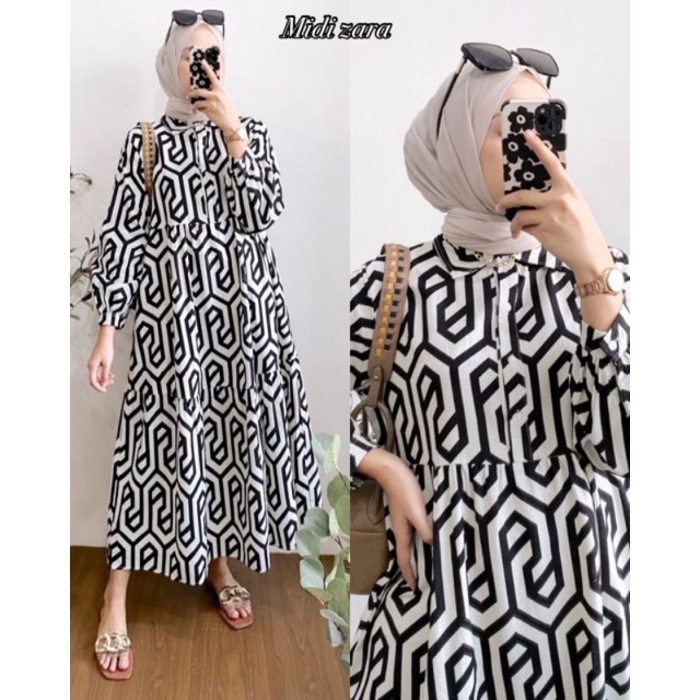 NEW MIDI DRESS AZARA VIRAL FENOMENAL DRESS KEKINIAN TERLARIS