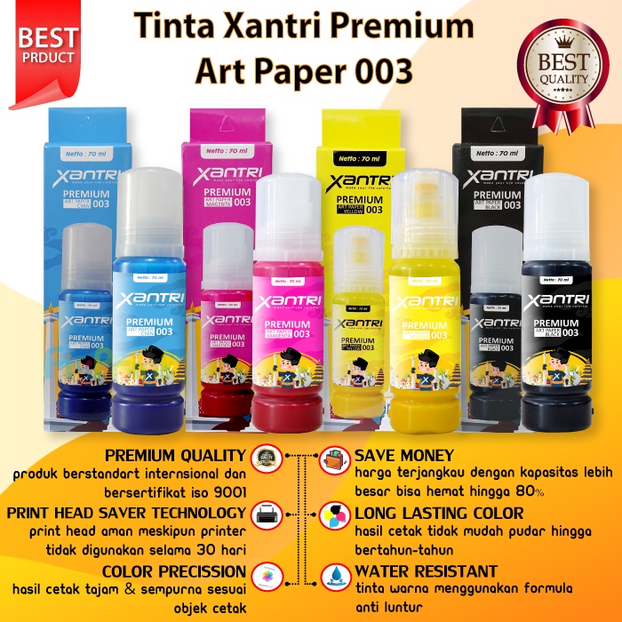 Tinta Xantri Art Paper 003 Printer L1110 L3110 L3116 L3150 L3156 L4150 L5190 L6160 L6170 L6190