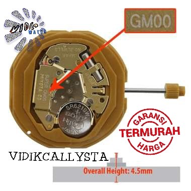 MESIN JAM TANGAN MOVEMENT MIYOTA GM00 TANGGAL HARI SAMPING ORIGINAL