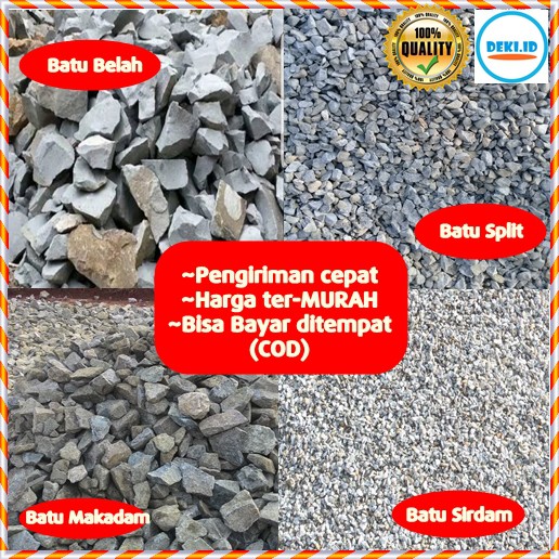 Batu Split Makadam Sirdam Belah Untuk Pondasi Bangunan Berkualitas Shopee Indonesia