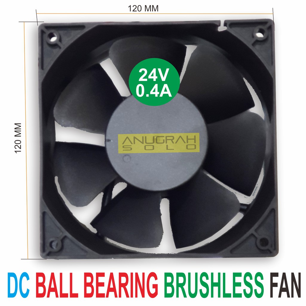 DC BALL BEARING FAN 12X12 BRUSHLESS FAN 24V