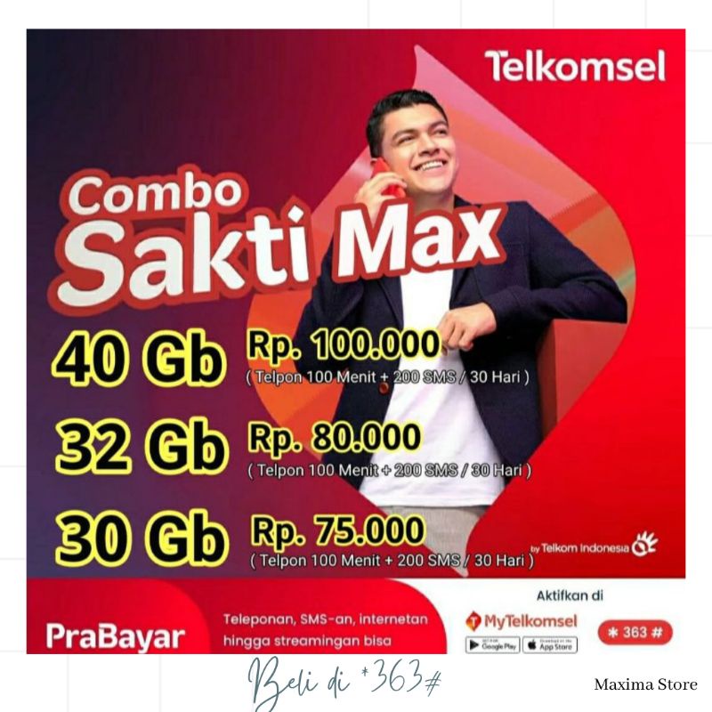 Perdana Telkomsel Sakti Combo Bulanan Murah (TANPA REGISTRASI)