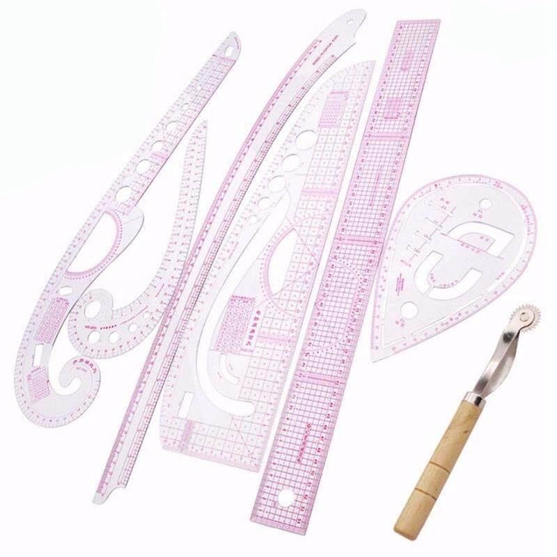 

7PCS/SET tailor ruler Clear measuring kit sewing drawing Yardstick ruler sleeve French arm curve set