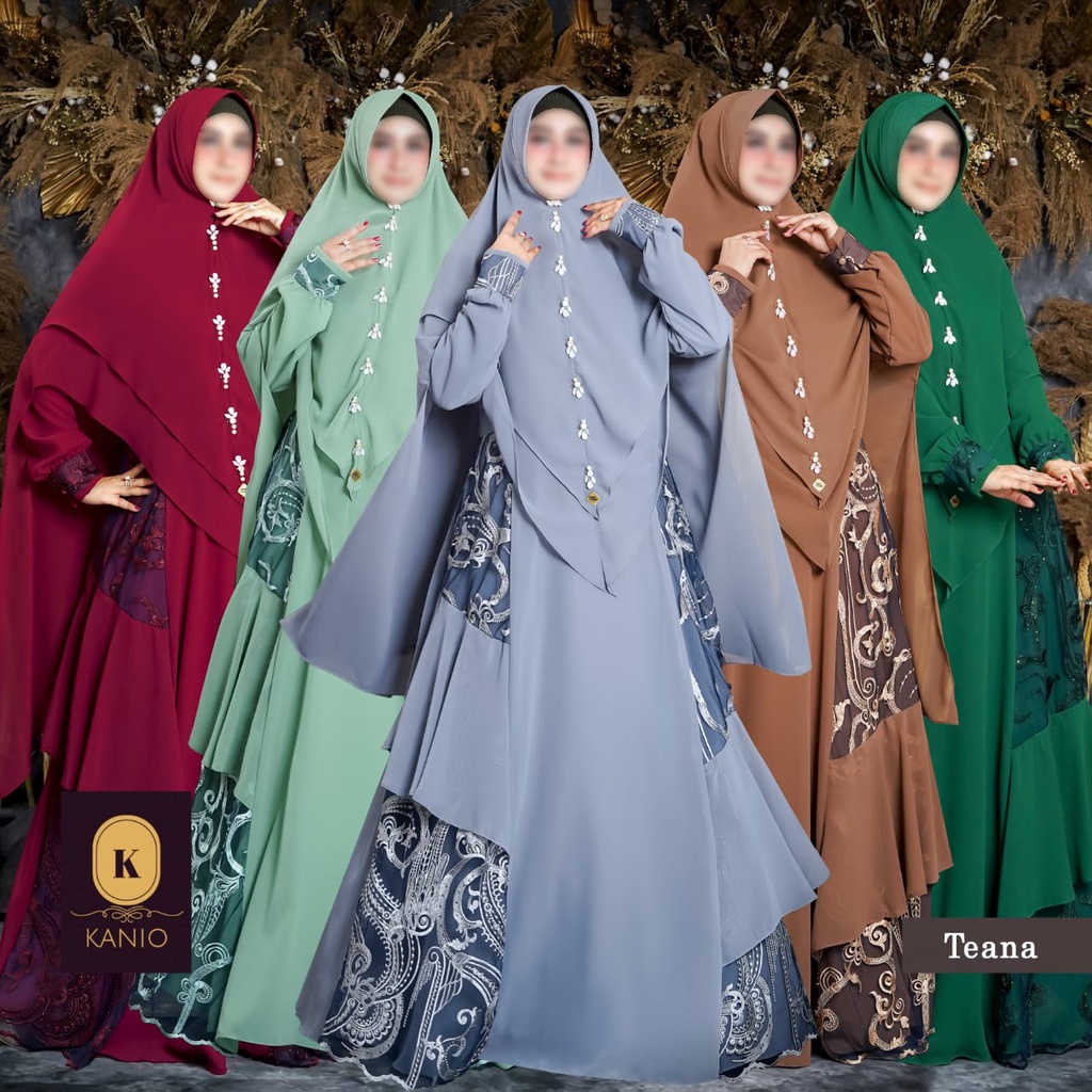 ORIGINAL Gamis Syari Teana Syar'i by Kanio - lEBARAN MEWAH Realpic ORI