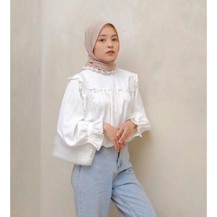 EZRA BLOUSE RUFFLE / BLOUSE POLOS MUSLIM WANITA