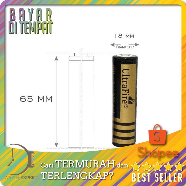 TERMURAH Baterai 18650 Protection Board 6000mAh 3.7V Button Top