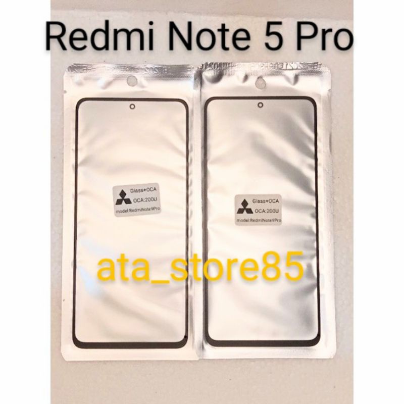 Kaca Depan Kaca LCD Xiaomi Redmi Note 5 Pro | Redmi Note5 Pro TS TC Touchscreen Glass LCD+Lem Plus Oca Kering Original