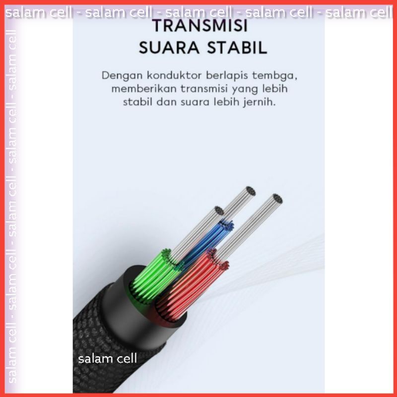 Kabel Audio AUX 3.5mm 100cm VIVAN AUX01 Garansi Resmi 1 Tahun