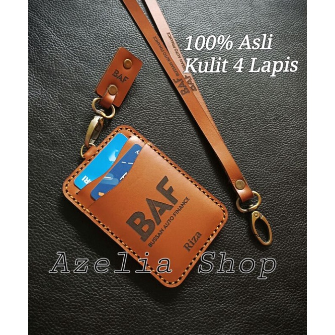 

Dompet kartu id card kulit-Name tag custom Nama/Logo