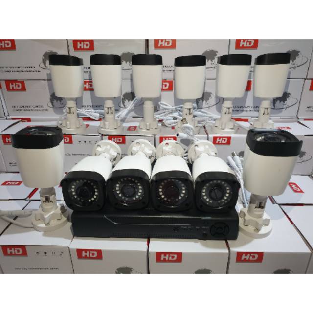 Paket cctv 12 kamera 5mp full hd outdoor anti air