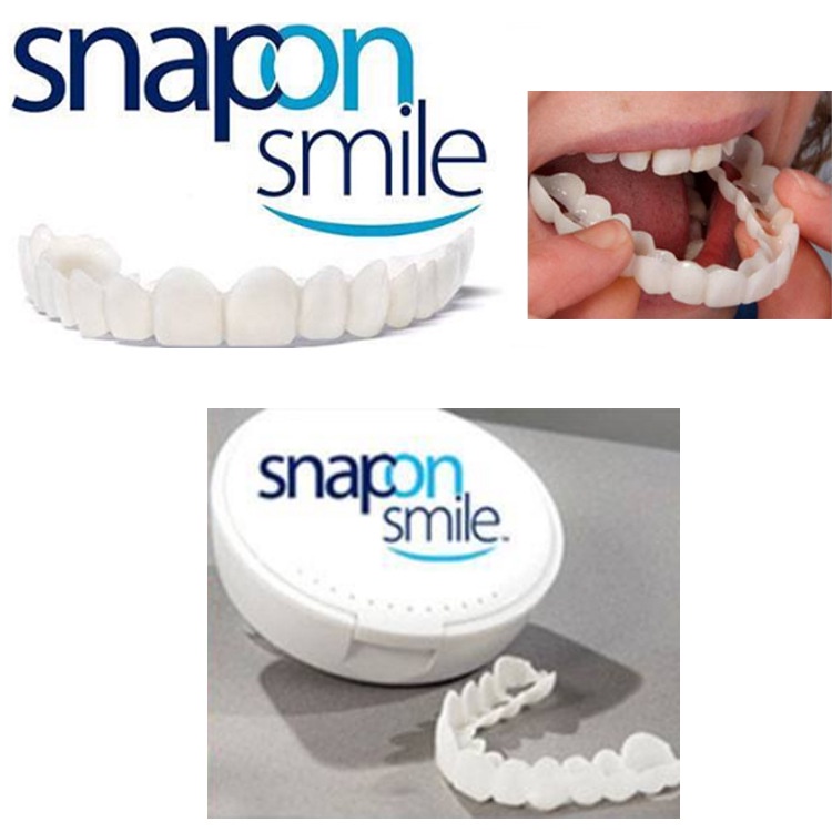 Snap On Smile 100% Original Gigi Palsu Atas Bawah Instan Gigi Palsu Silikon Alami Authentic Pemutih Gigi