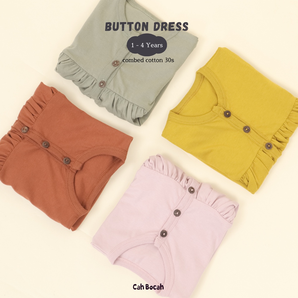 Cah Bocah Button Dress Anak Perempuan