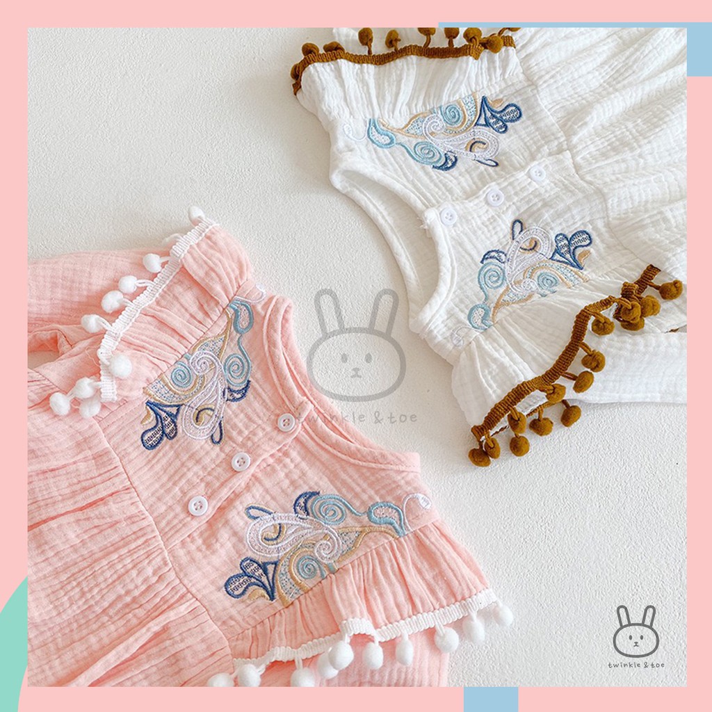 Baju Romper Anak Bayi Perempuan Model Korea / Baby Girl Romper-4