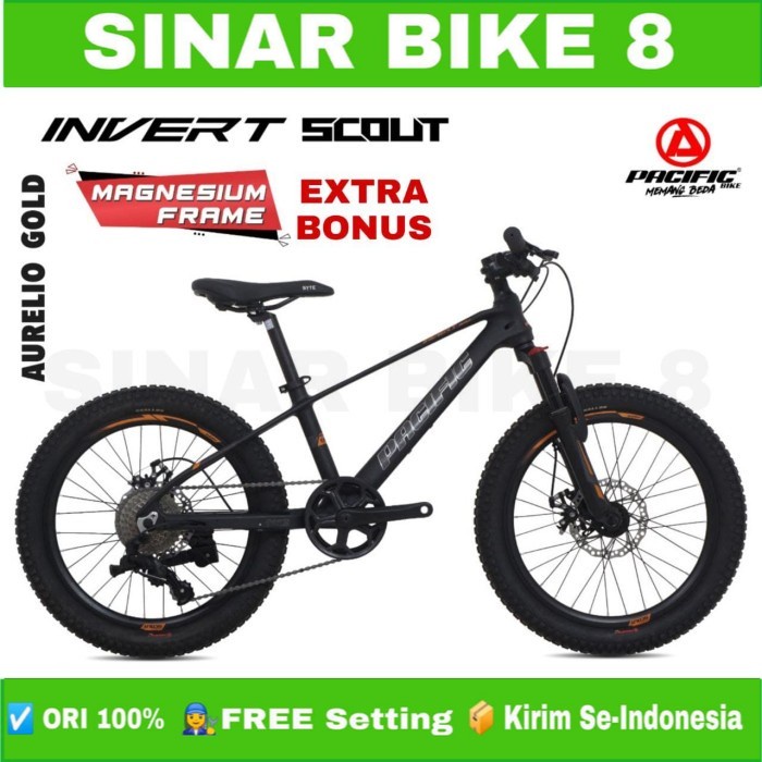 Sepeda Gunung  Ukuran 20 Inch MTB PACIFIC INVERT SCOUT 9 Speed Rem Cakram