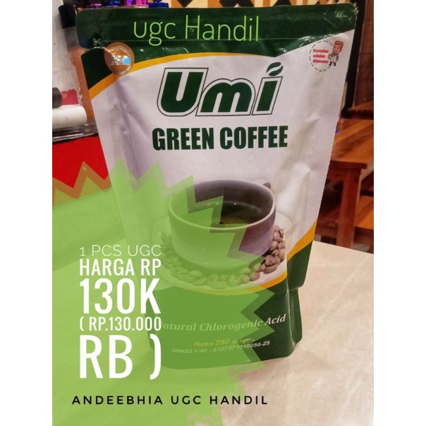 umi green coffee ORI 100% Asli ( 250 gr) kopi hijau pelangsing dan kesehatan jambi