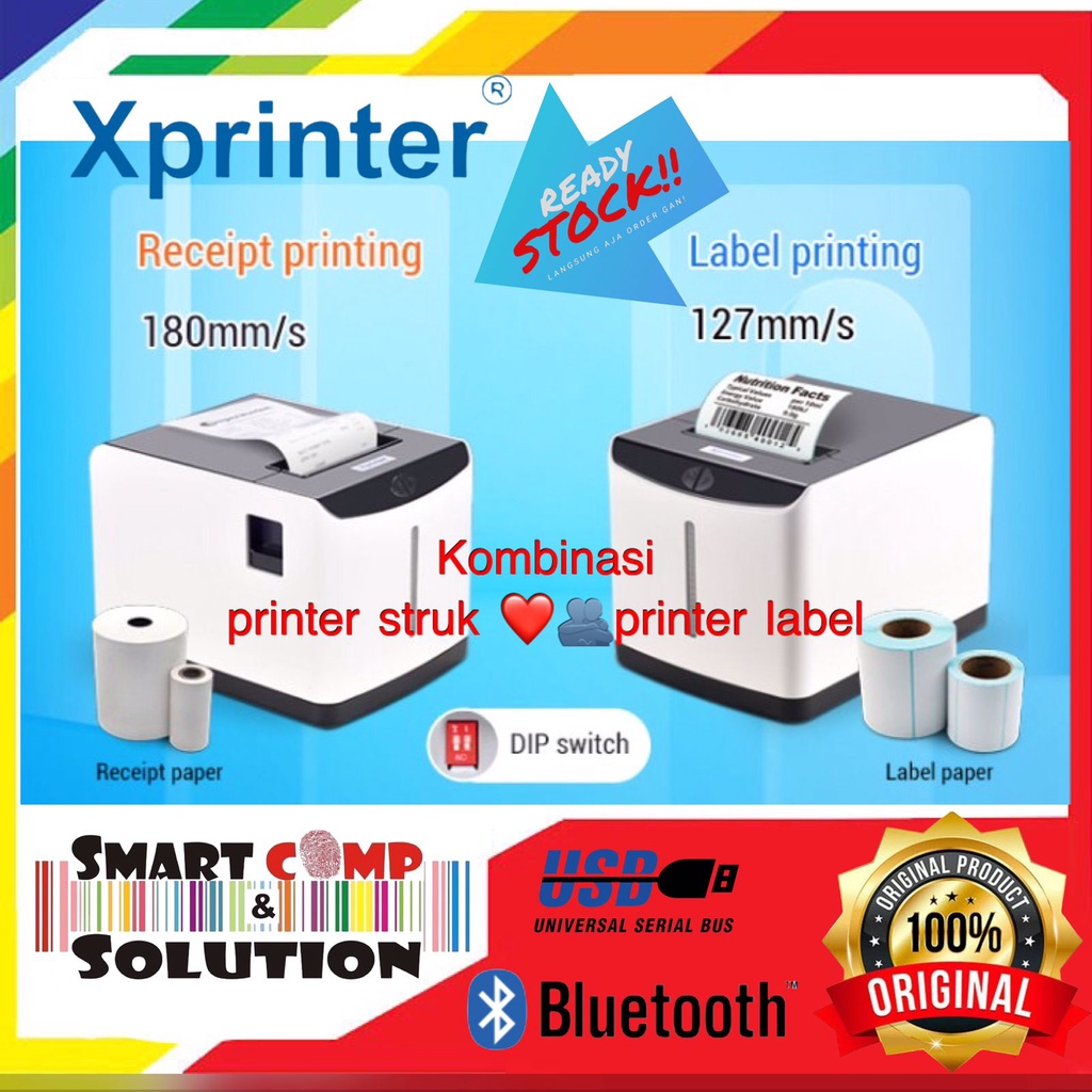 Printer Kasir Label Barcode Thermal 80mm Xprinter XP-Q371U / Q371U