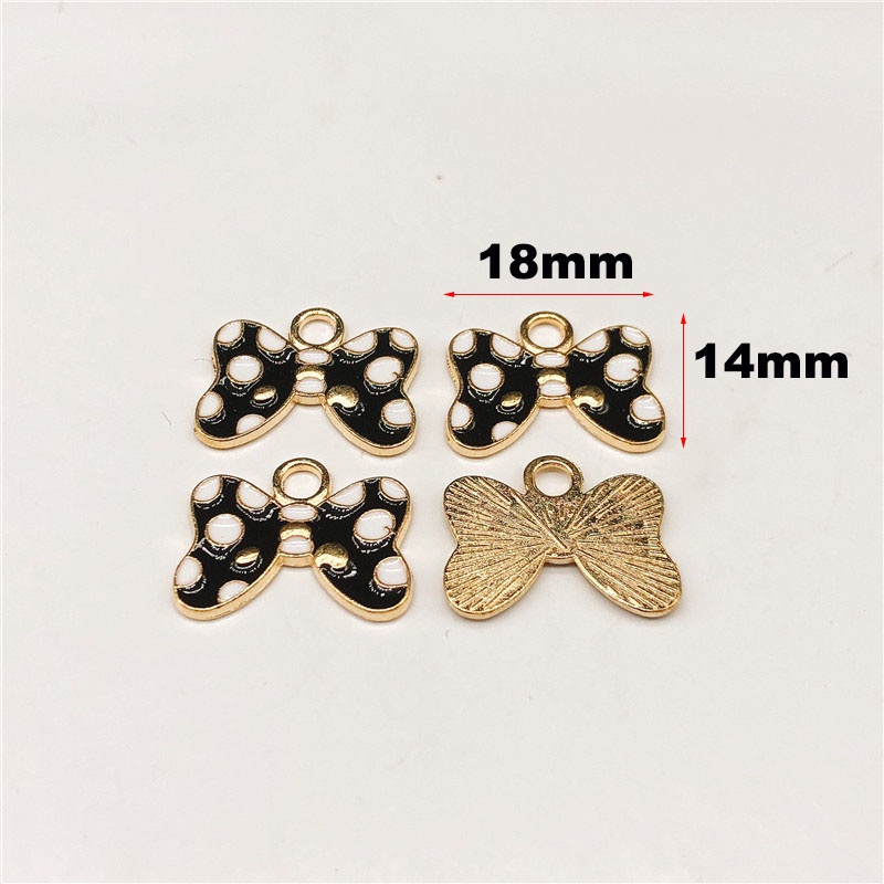 4pcs Manik-Manik Enamel Bentuk Bunga Bahan Alloy Metal Untuk Membuat Perhiasan Gelang DIY