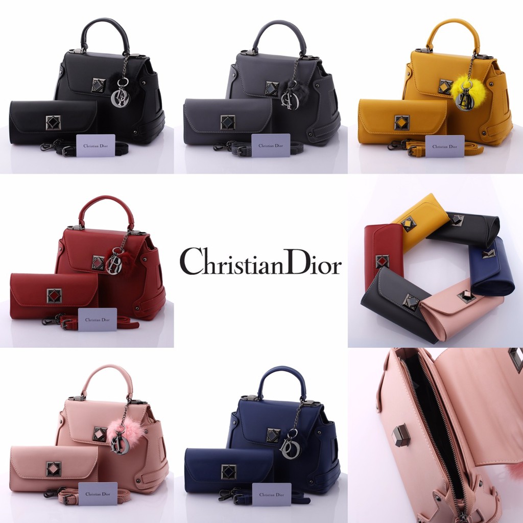 Tas wanita Dior Vanesha Royal Set 2 in 1 Clutch W6262