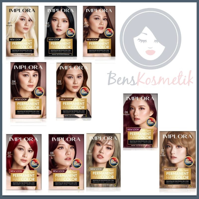 IMPLORA CAT RAMBUT SEMIR - IMPLORA PERMANENT HAIR COLOR