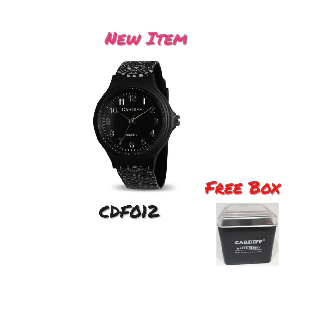 Original Cardiff Jam Tangan Pria Dan Wanita Tahan Air Motif Batik Eksekutif