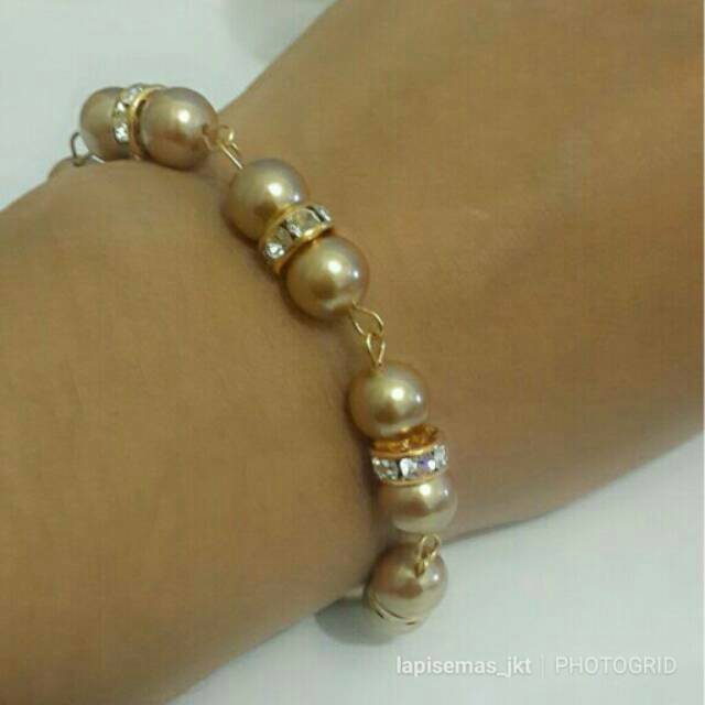 GELANG MUTIARA SHELL COKLAT SILIH ASIH PERMATA