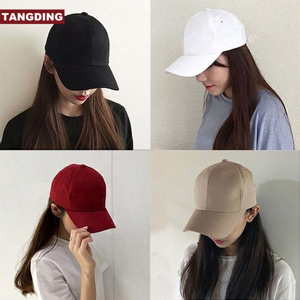 Topi Baseball Warna Polos Gaya Korea Untuk Olahraga