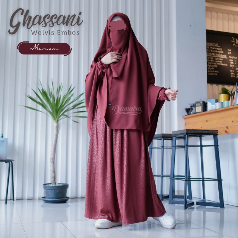Gamis set khimar Ghasani by Damaira