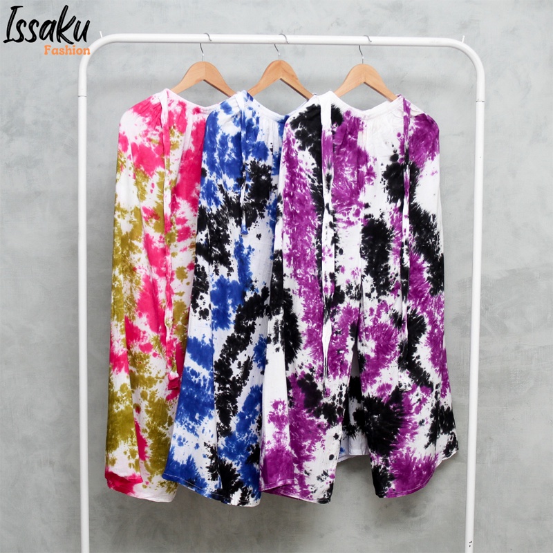 Celana Kulot Rayon Jumbo Wanita Daily Motif Tiedye