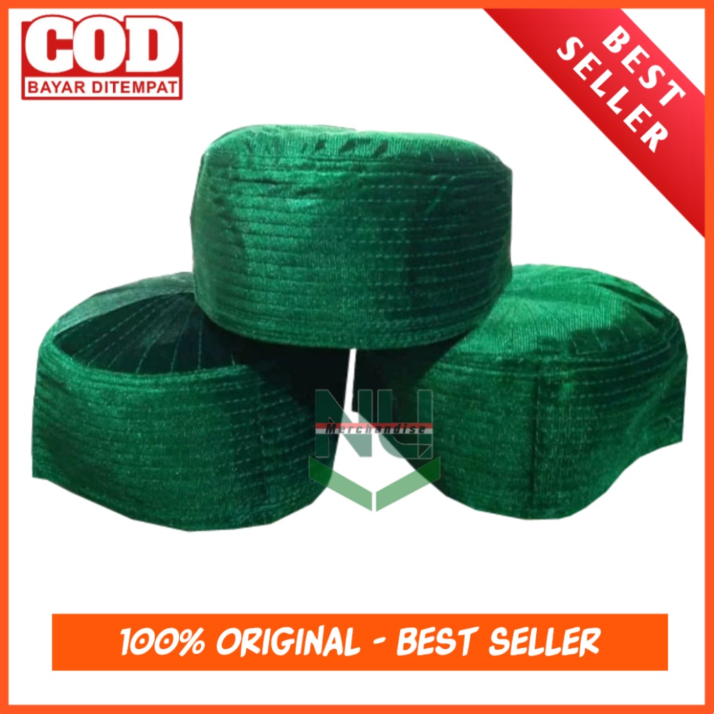 Peci Kopyah Bludru Hijau Habib Umar Al Muthohar / Kopiah Habib Umar Muthohar Baru