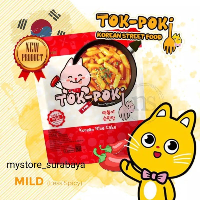 Toppoki / Tok-Poki MILD (Less spicy) Instan Halal MUI