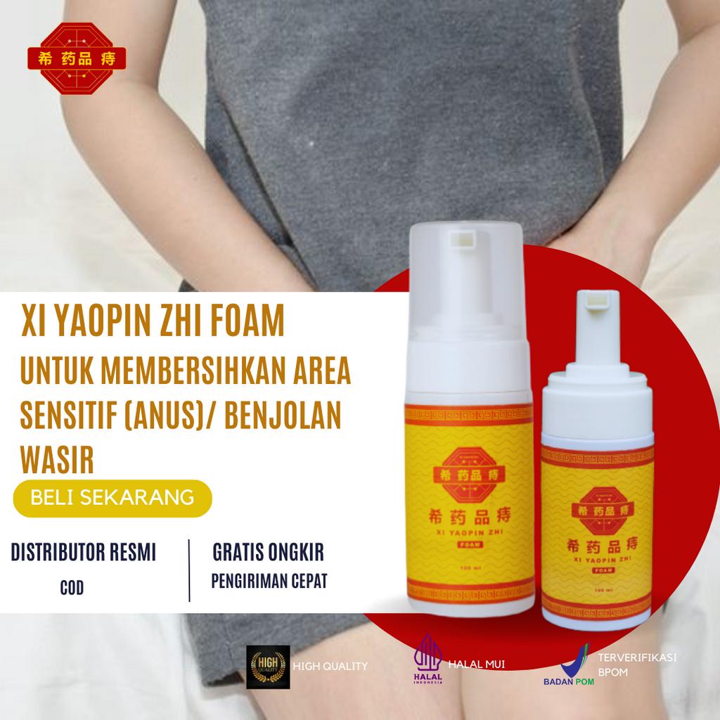 XI YAOPIN ZHI Foam Wasir Dengan Extrak Aloevera Membantu Membersihkan dan Melembabkan Daerah Anus