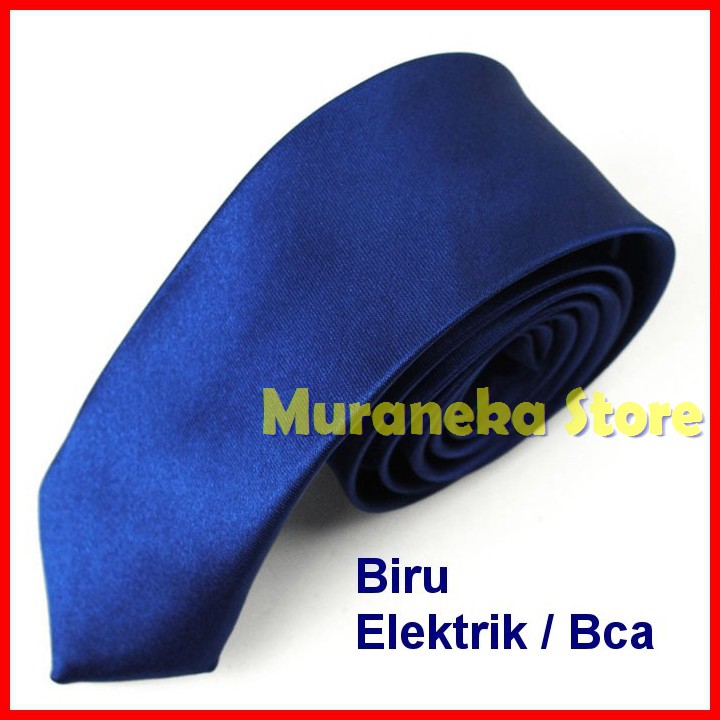 Dasi Panjang Slim Pria 5 cm 2 Inch Kantor Kerja Wisuda Wedding Hitam Merah Biru Remaja Pernikahan