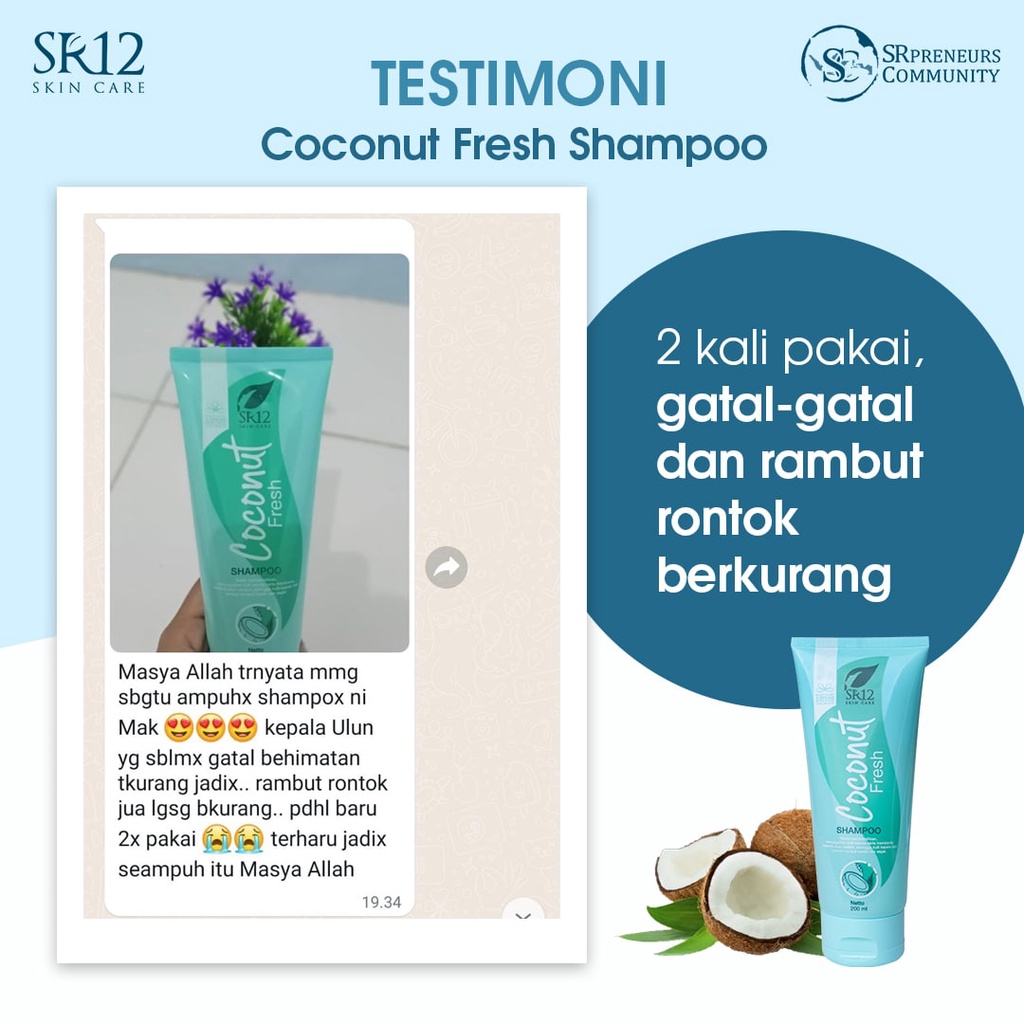 SR12 Coconut Fresh Shampoo Anti Ketombe