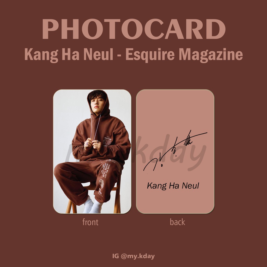 PCA-0001, Unofficial Photocard Kang Ha Neul Esquire Magazine 2 sisi