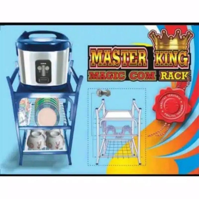Master King Rak Serbaguna Rak Magic Com / Rak Piring / Rak Gelas / Rak Dapur