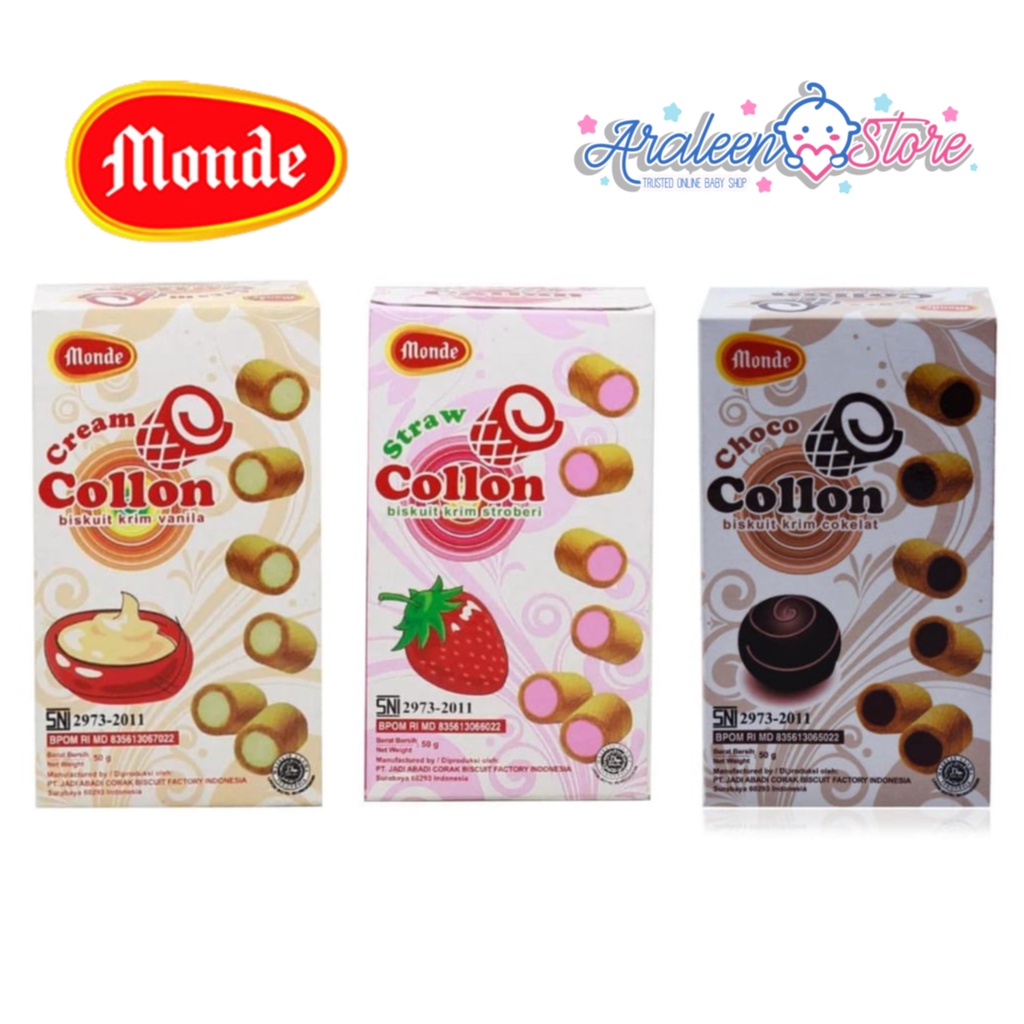 

MONDE Collon Biskuit Cemilan Anak 50gr Mulai Usia 2 Tahun