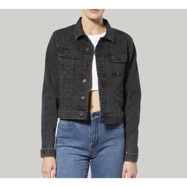 Riders by lee Denim Jacket Sharpie Black Original Women Jaket jeans Wanita Hitam