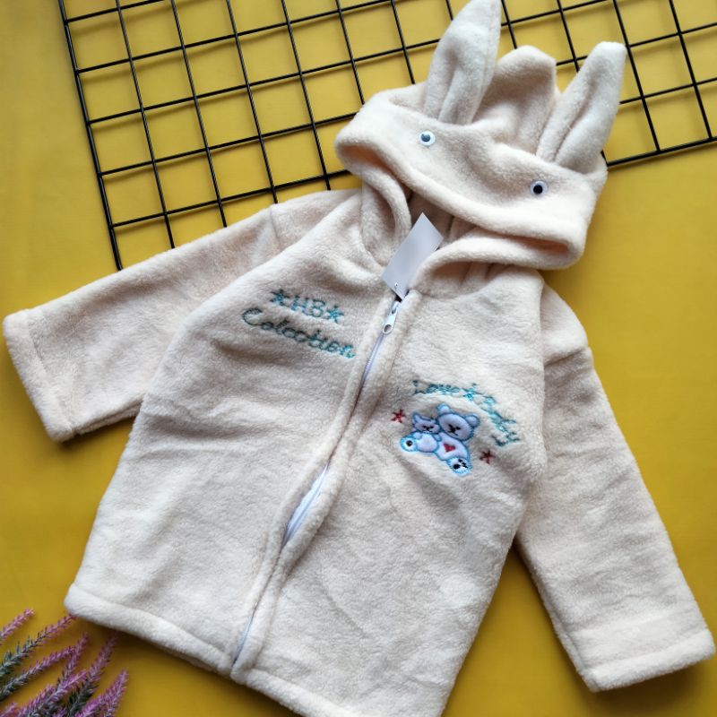 Jaket bayi kuping lucu 3-18 bulan