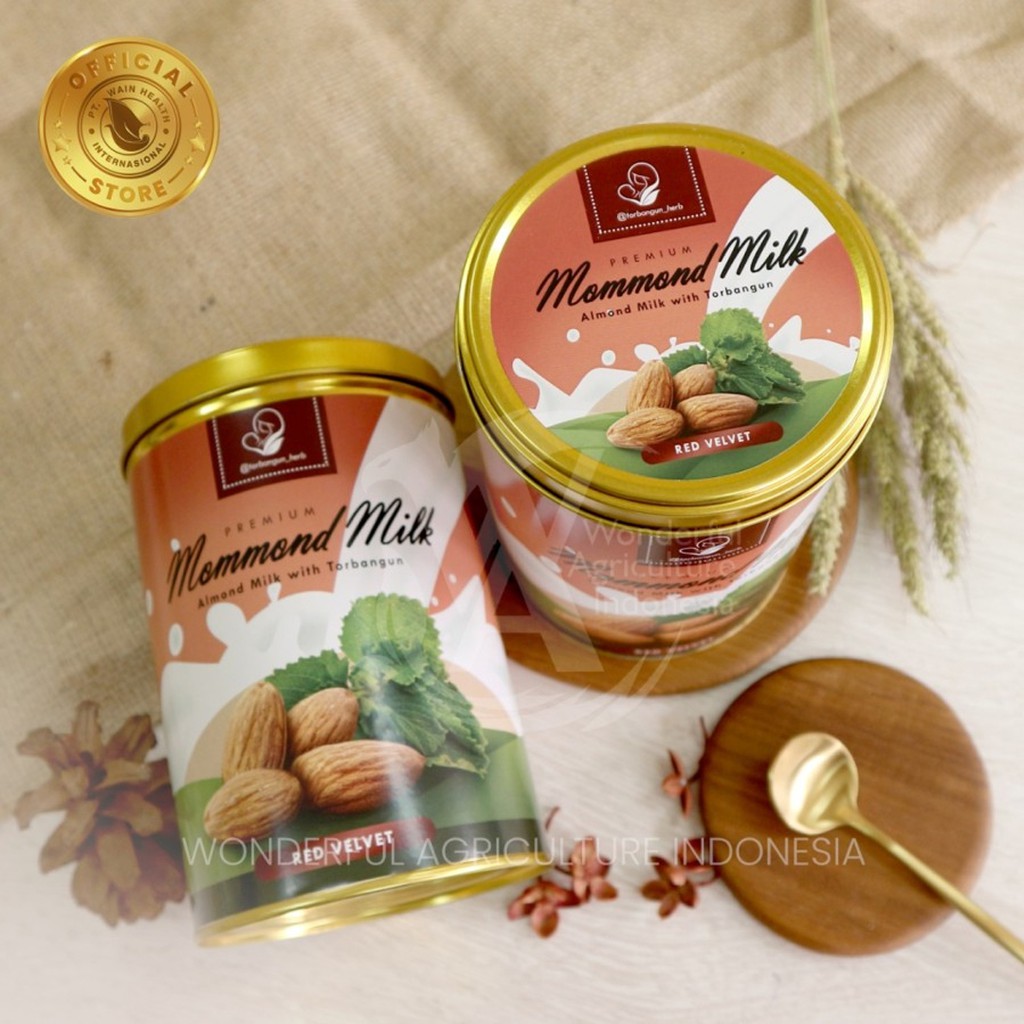 [LIMITED EDITION] Mommond Premium : Pelancar ASI Booster Almond Plus++ Ekstrak Torbangun ASI Booster Almond Torbangun-Red Velvet