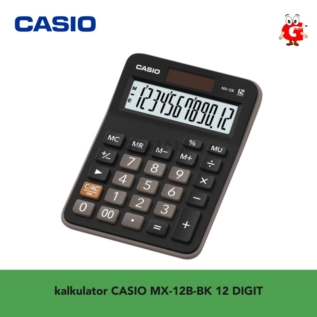 

Casio Kalkulator MX-12B Standard 12 Digit Black / Hitam