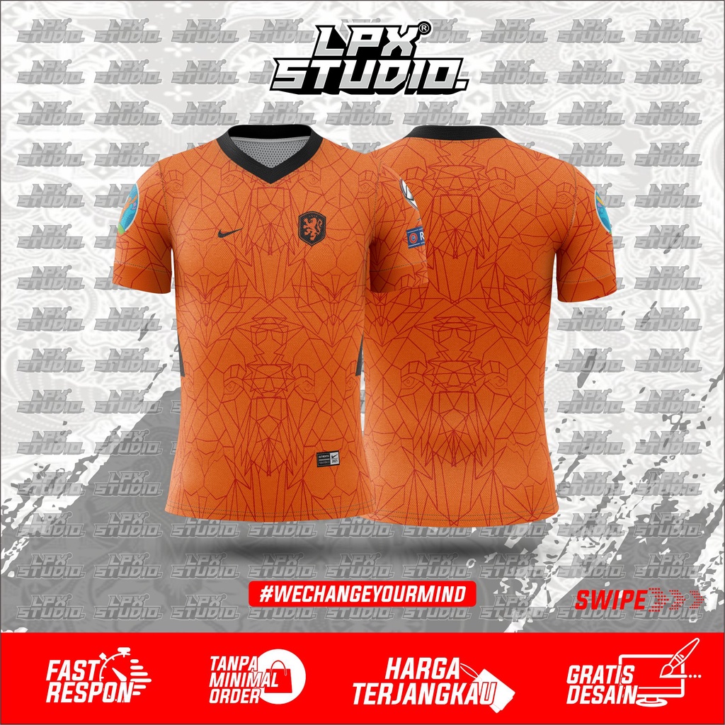 Jersey Belanda Euro 2021 Custom Name Set