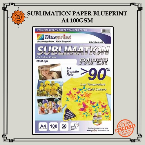

Sublimation Paper Blueprint A4 100gsm
