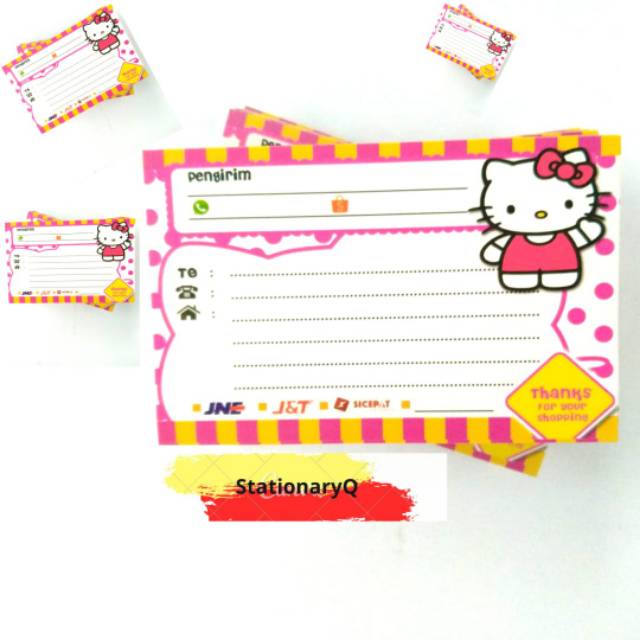 

Stiker Pengiriman Stiker Alamat Stiker Label terlaris motif hello Kitty