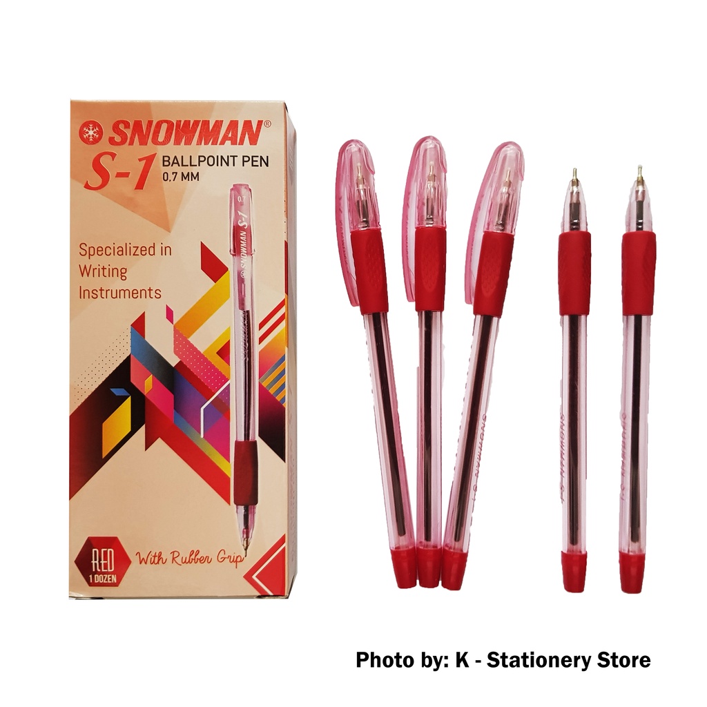 

RB [Lusin] Bolpen Snowman Ballpoint Pen S-1 Semi Gel RUBBER-GRIP [Lusin]