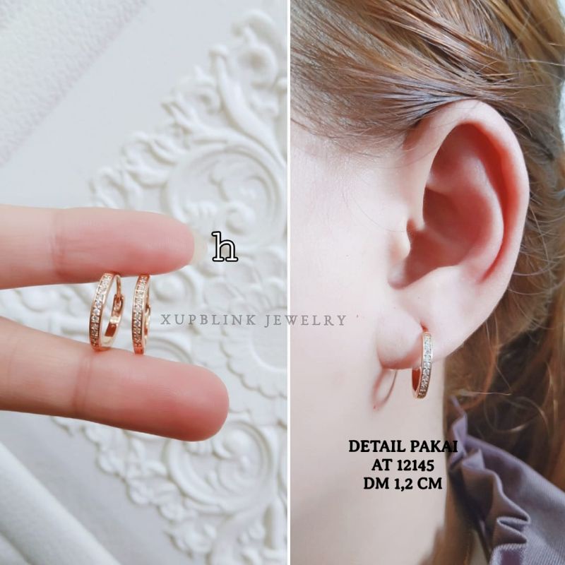 Anting Klip Titanium Permata Anti Karat Anting Titanium Terlaris Xupblink Jewelry-VARIAN H